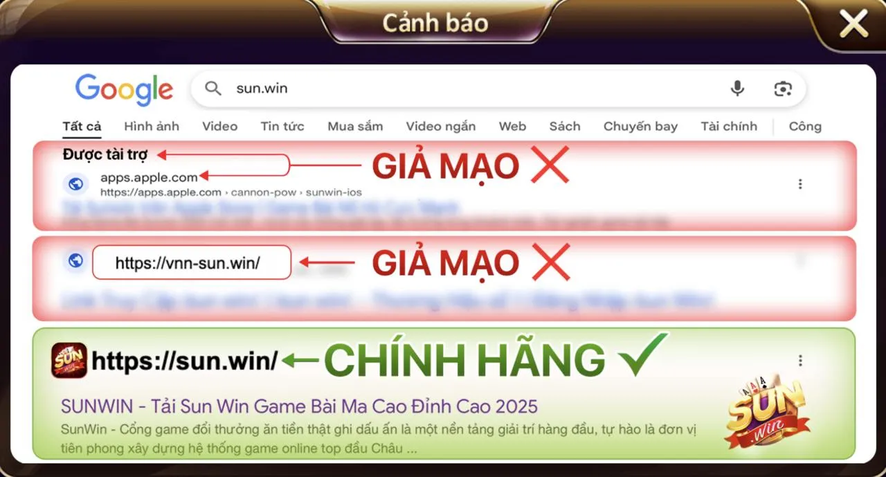Phân biệt Sunwin thật giả